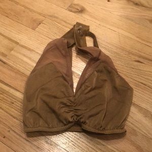Gold halter Dance top